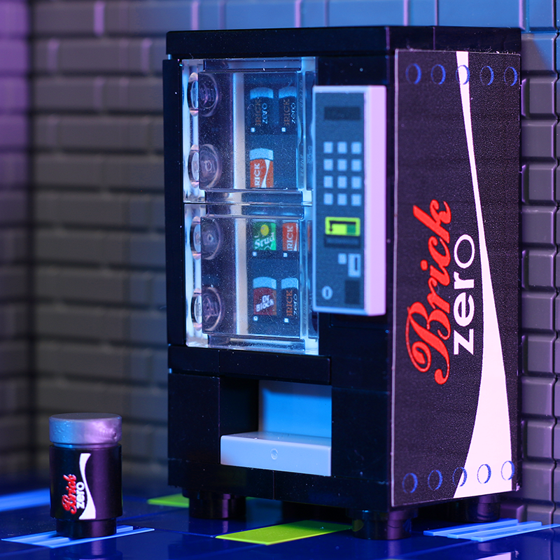 Brick Zero Soda Vending Machine made using LEGO parts - B3 Customs