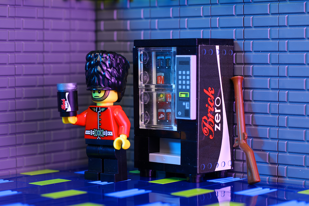 Brick Zero Soda Vending Machine made using LEGO parts - B3 Customs