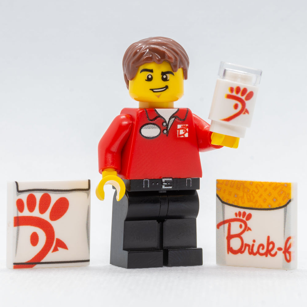 Brick-Fil-A Food Stand with Employee Minifig