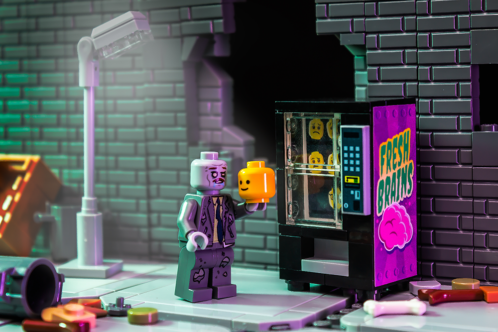 Fresh Brains - B3 Customs Zombie Vending Machine made using LEGO parts