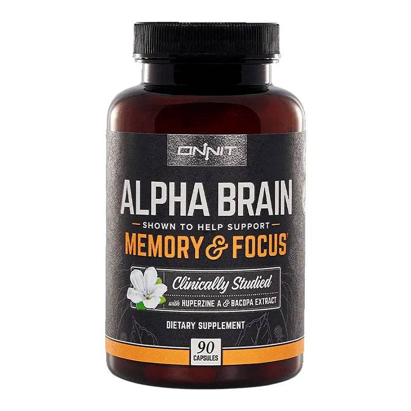 ONNIT Alpha Brain - Premium Nootropic Brain Supplement - Good for Focus, Concentration and Memory - 90 Capsules