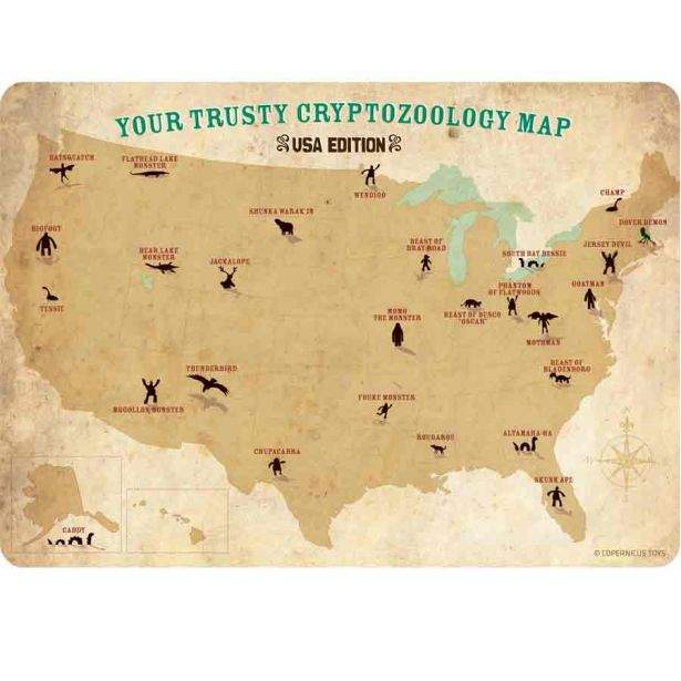 Cryptids  of the USA Postcard