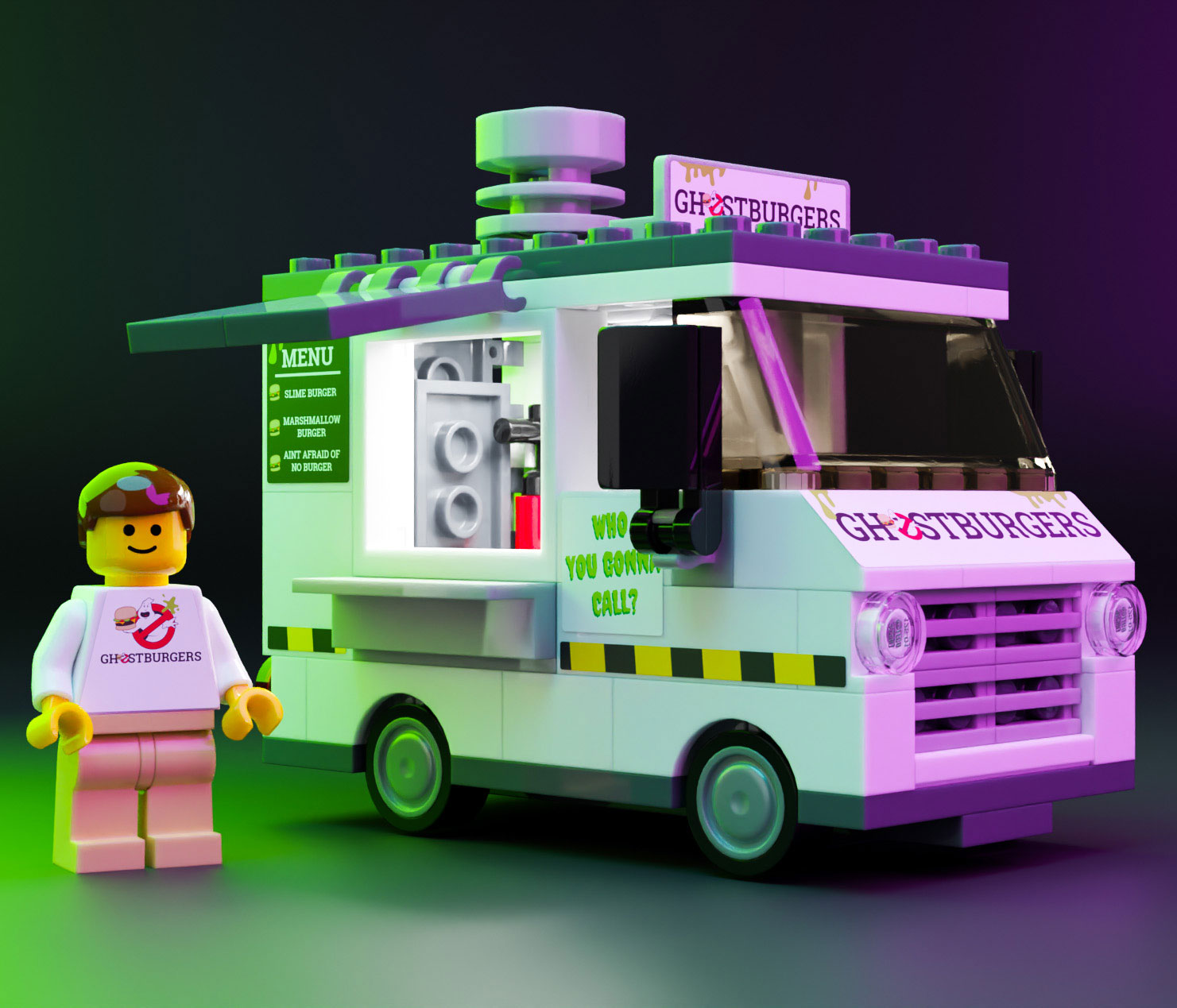 Ghost Burgers Food Truck w/ Minifig