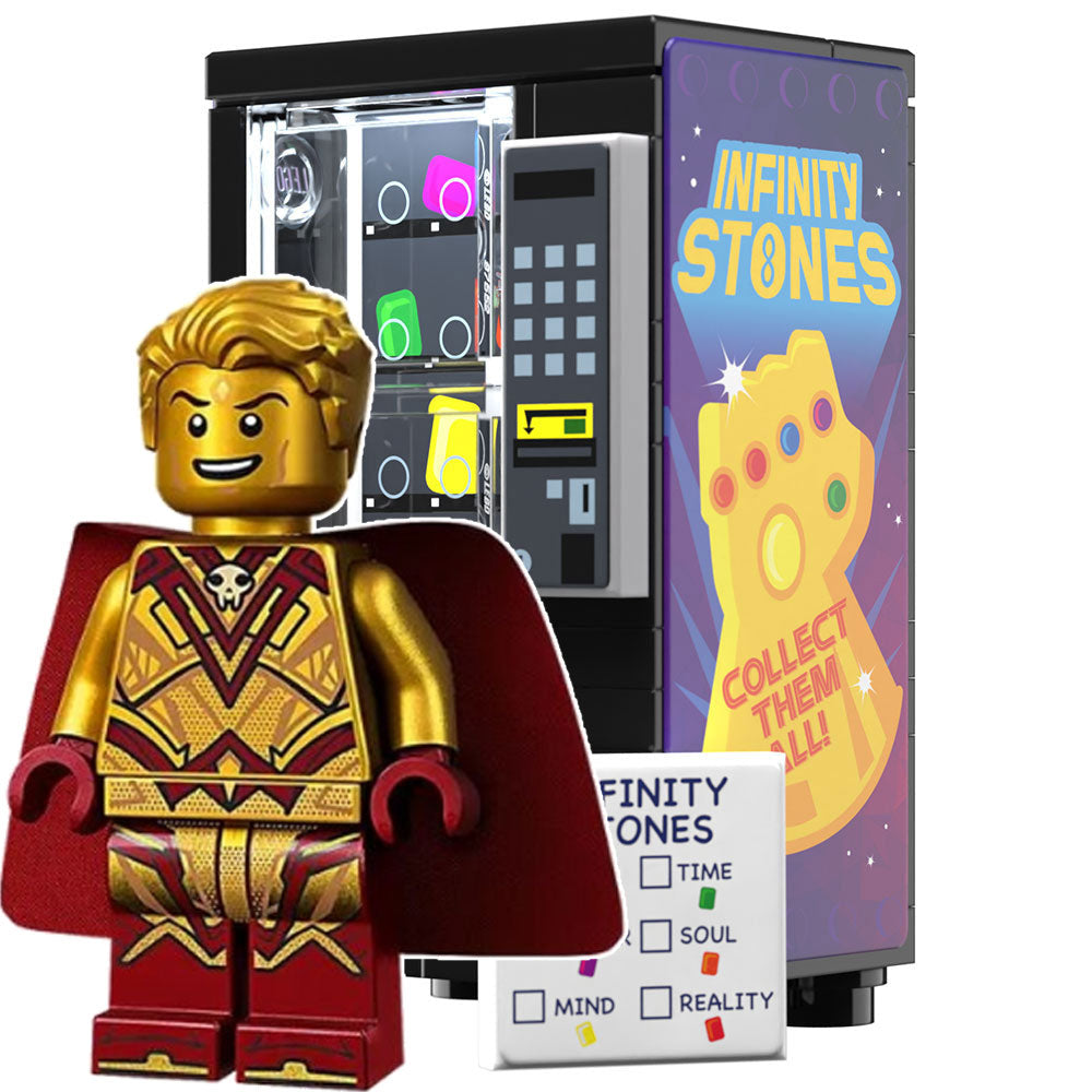Infinity Stones Vending Machine w/ Official LEGO Adam Warlock Minifigure