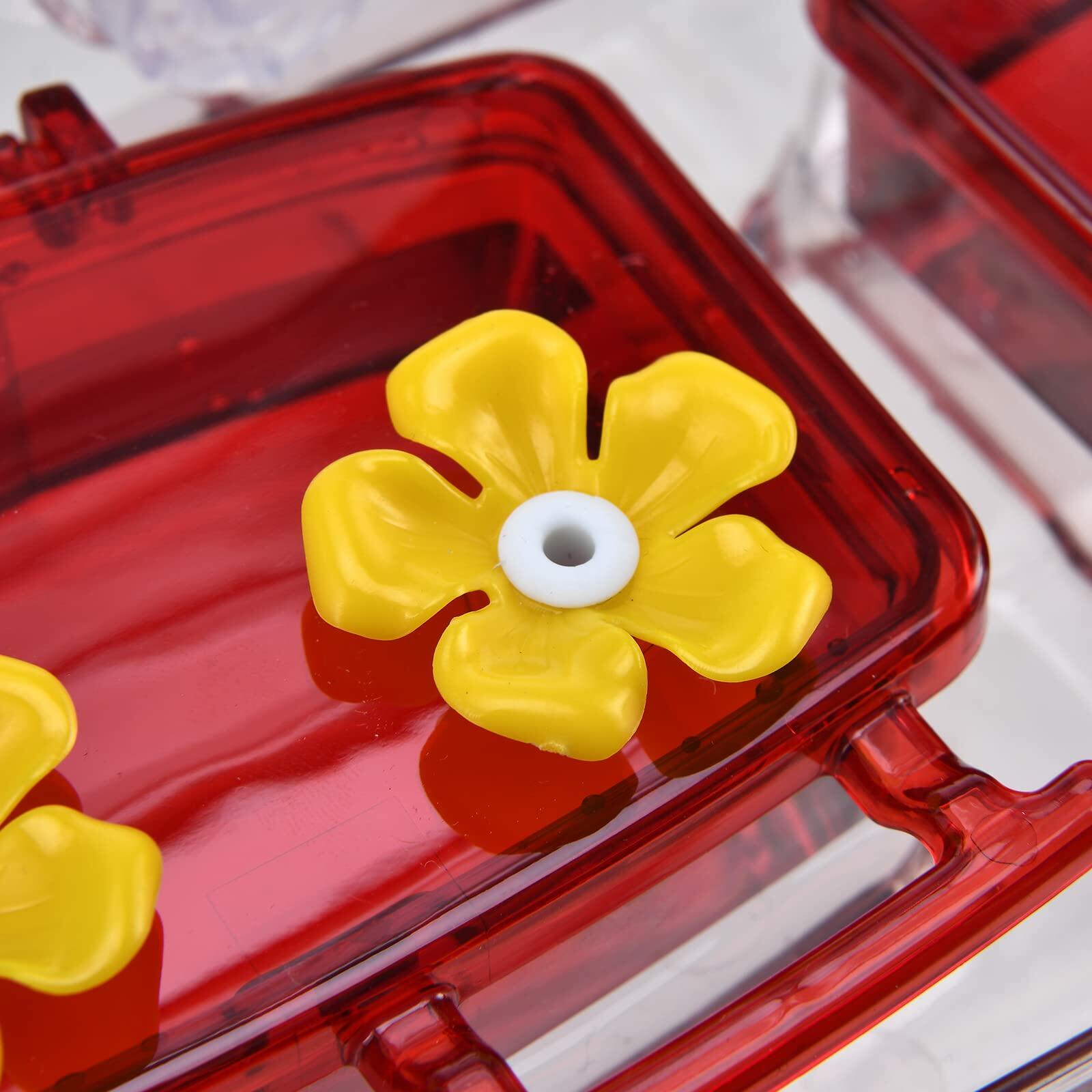 Jealoeur Hummingbird Feeder 16oz 4-Port Red Strong Suction 2 Boxes