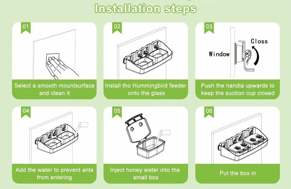 Jealoeur Hummingbird Feeder 16oz 4-Port Red Strong Suction 2 Boxes